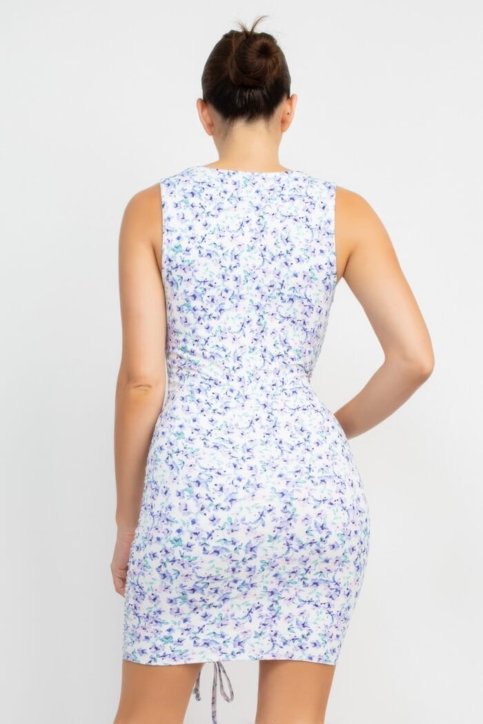 Ditsy Floral Ruching Dress - Image 8