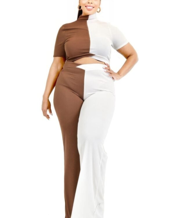 Plus Size Buffalo Plaid Knit Button-Up Oversize Cardigan in Off White and Black