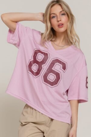 Silk Screen Print Mesh Oversize Basball T-shirt Silk Screen Print Mesh Oversize Basball T-shirt