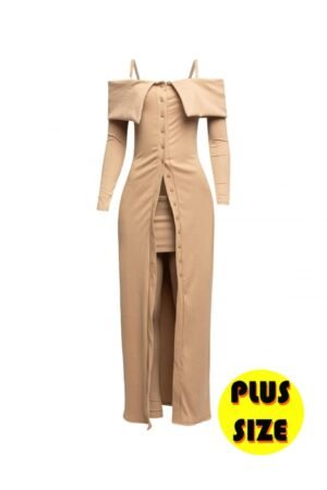 Plus Size Long Length Top & Skirt Leggings Set Plus Size Long Length Top & Skirt Leggings Set