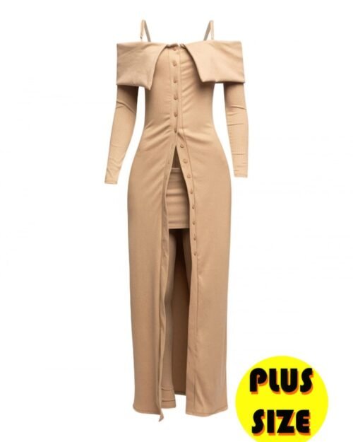 plus size long length top & skirt leggings set