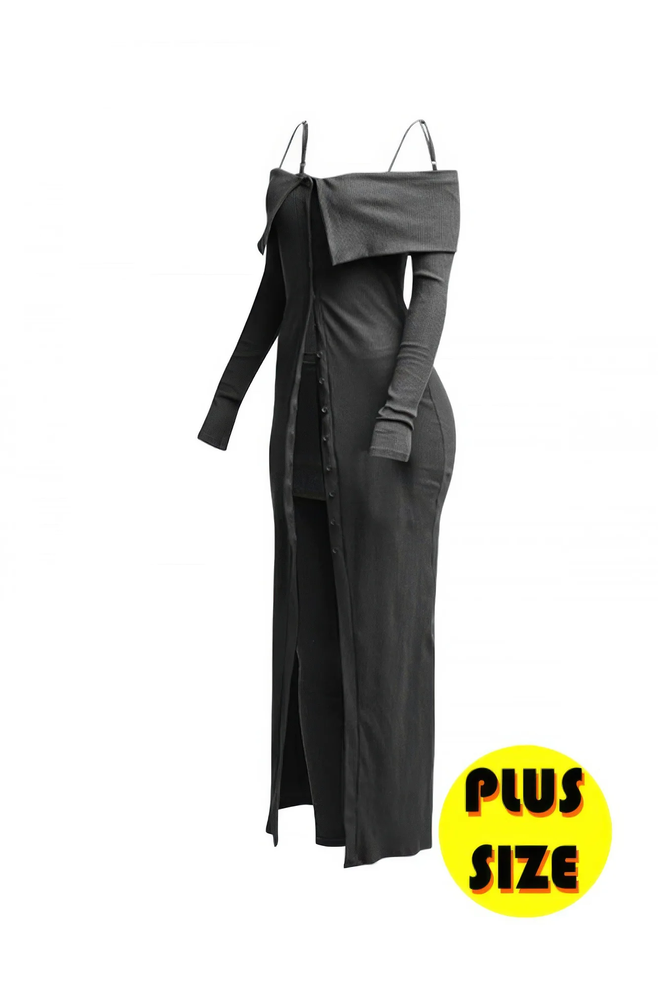 Plus Size Long Length Top & Skirt Leggings Set