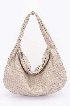 Faux Leather Braided Shoulder Bag Faux Leather Braided Shoulder Bag