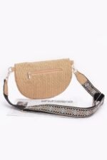 Faux Leather Fanny Pack W/ Multi Color Strap - Image 4