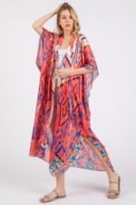 Boho Print Open Front Long Kimono - Image 15