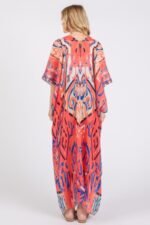 Boho Print Open Front Long Kimono - Image 17