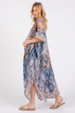 Boho Print Open Front Long Kimono - Image 10