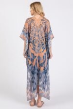 Boho Print Open Front Long Kimono - Image 11