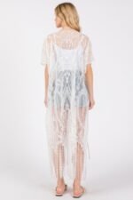 Elegant Lace Fringe Cover Up Kimono - Image 9