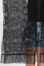 Flower Pattern Crochet Lace Tassel Cover Up - Image 3