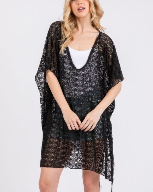 Crochet Lace Tassel Cover Up