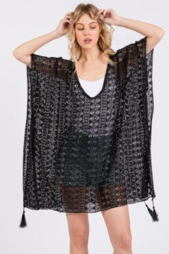 Crochet Lace Tassel Cover Up