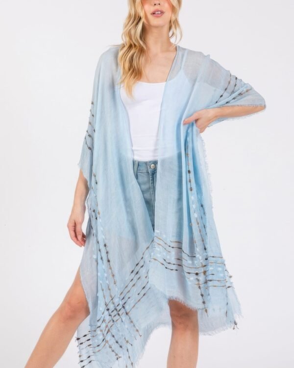 Colored Stitch Kimono