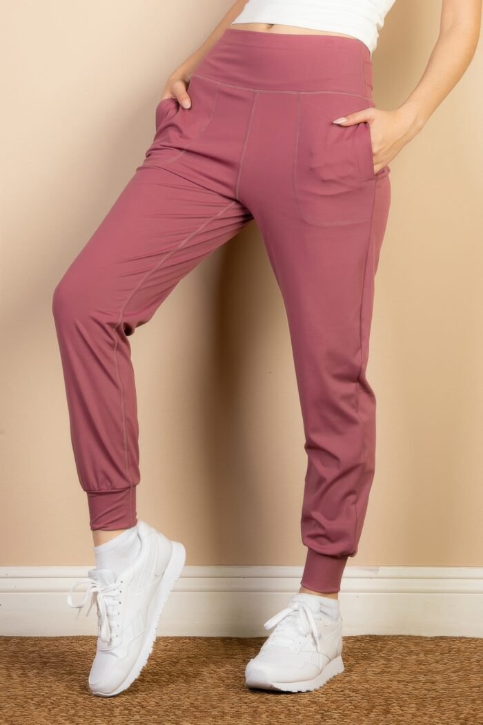 High waisted wide waistband joggers - image 2