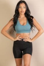 Stay supported and stylish with the Criss Cross Back Sports Bra