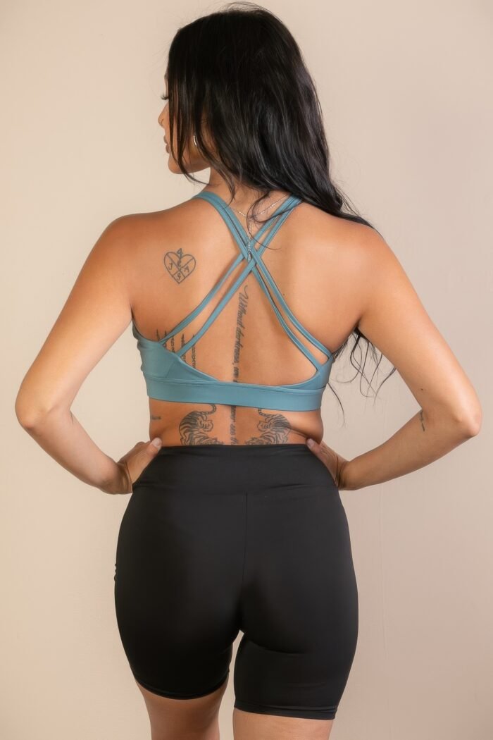 Criss cross back sports bra - image 5