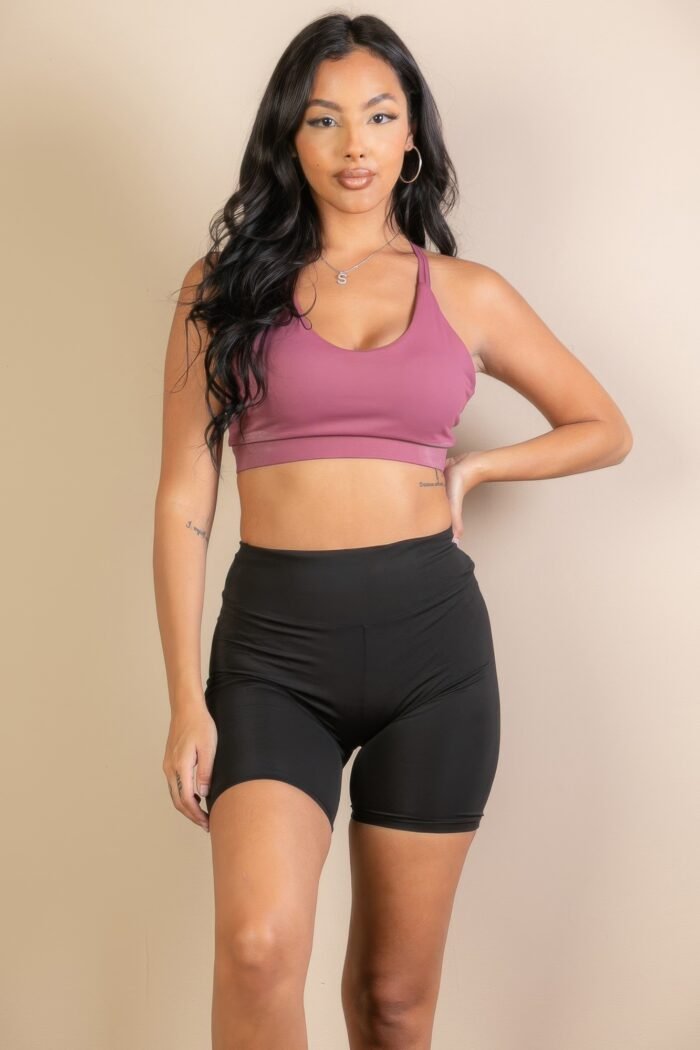 Criss cross back sports bra - image 6