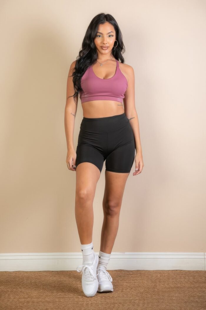 Criss cross back sports bra - image 7