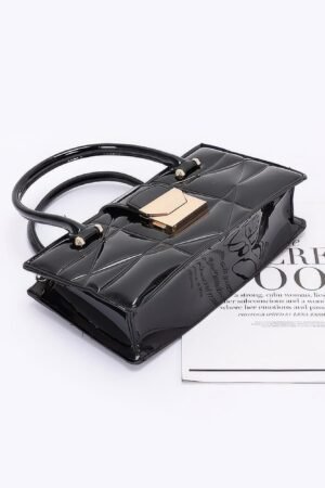 Embossed Enamel Handle Clutch Embossed Enamel Handle Clutch