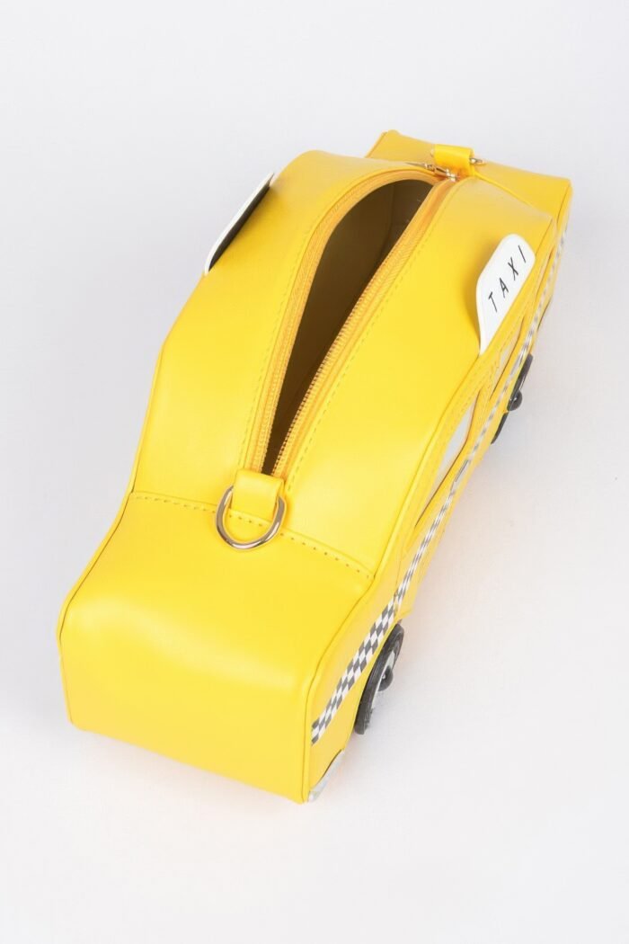 Faux leather taxi novelty bag