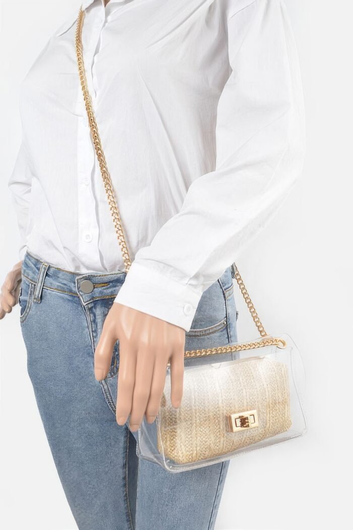 Transparent crossbody bag w/pouch