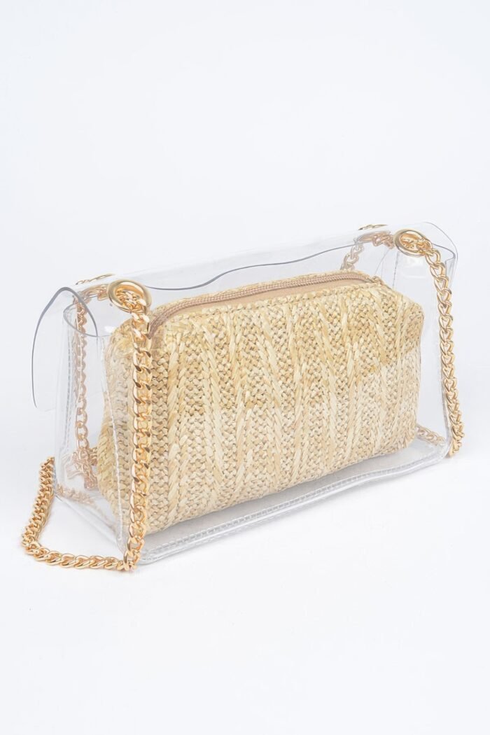 Transparent crossbody bag w/pouch