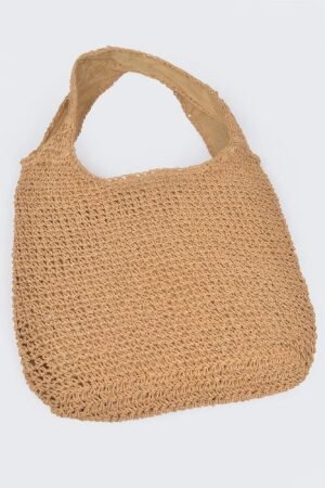 Faux Straw Hobo Bag Faux Straw Hobo Bag