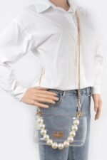 Transparent Cross Body Bag W Clear Chain - Image 2