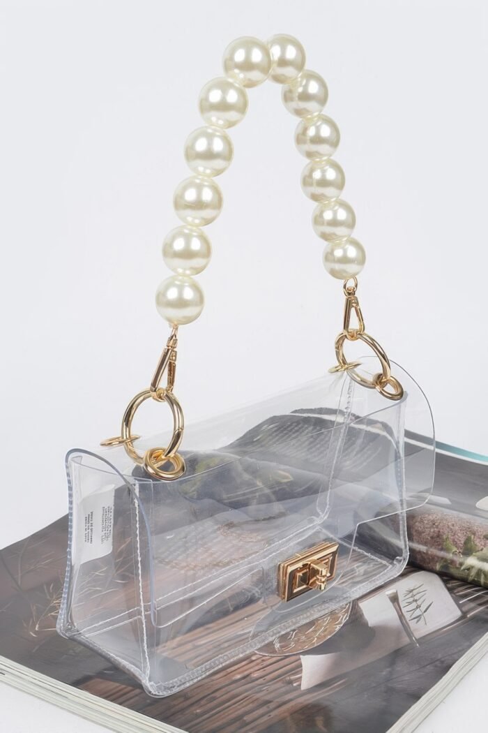 Transparent cross body bag w clear chain - image 3