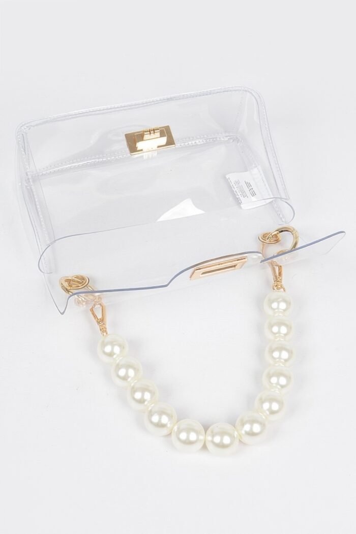 Transparent cross body bag w clear chain - image 5