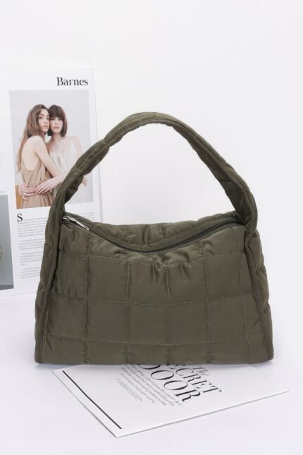 Quilted Nylon Shoulder Bag