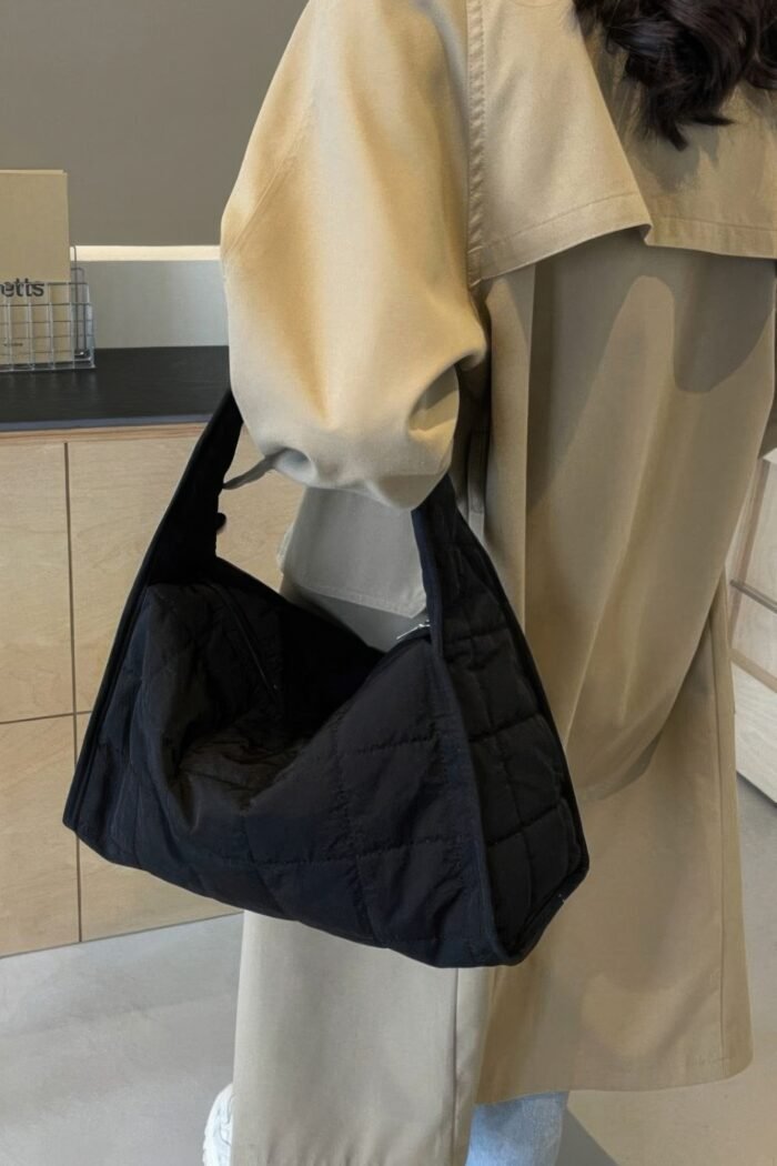 Quilted nylon shoulder bag - image 6