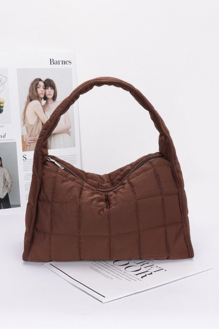 Quilted nylon shoulder bag - image 8