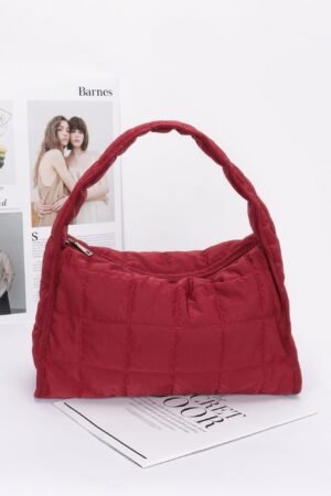 Quilted Nylon Shoulder Bag