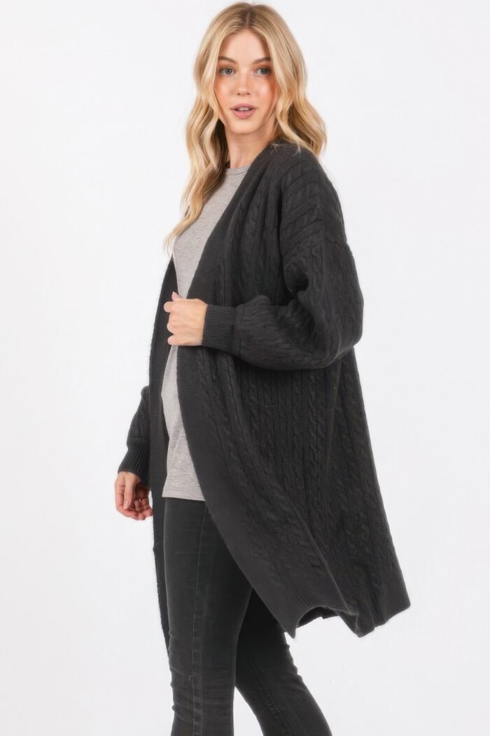 Cable knit cardigan