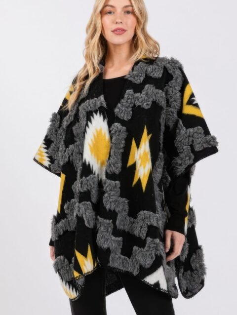 Fuzzy Aztec Pattern Kimono