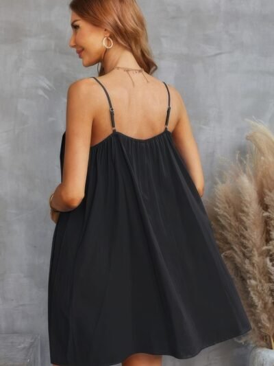 Sleeveless A Line Spaghetti Strap Dress Sleeveless A Line Spaghetti Strap Dress