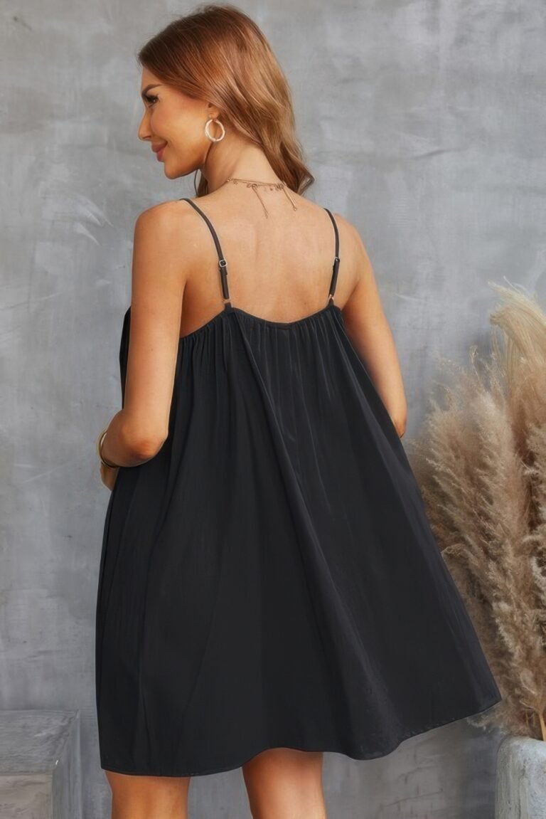 Sleeveless a line spaghetti strap dress