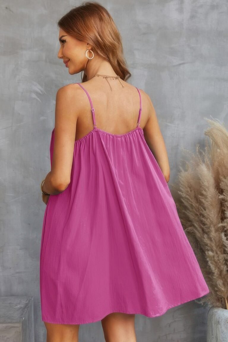 Sleeveless a line spaghetti strap dress