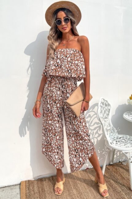 Wide Leg Tube Jumpsuit