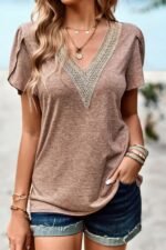 Ruffle Sleeves Solid Fit Shirt
