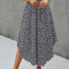 Asymmetrical Hem Flared Skirt