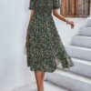 Bohemia Floral Puff Sleeve