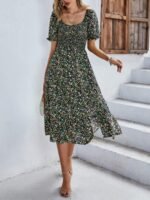 Bohemia Floral Puff Sleeve