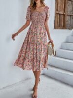 Bohemia Floral Puff Sleeve Flounce Sleeve Dress - Image 10