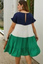 Color Block Splicing Dresses - Image 2