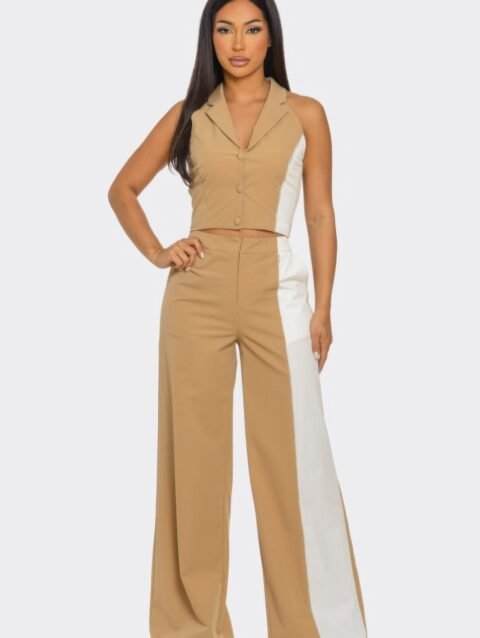 2 Pcs Color Block Set