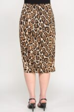 Plus Leopard Prt Asym Skirt W/ Buckle - Image 7