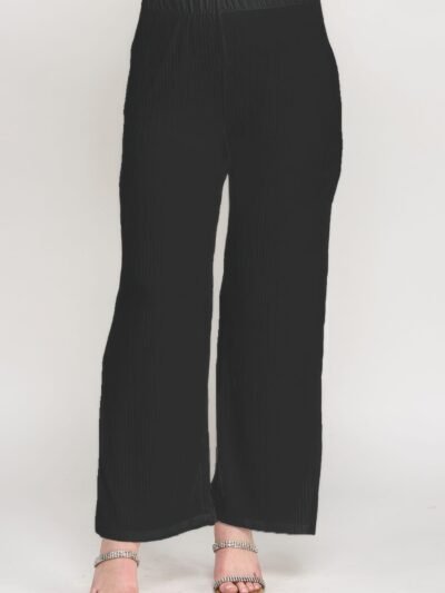 Plus Size Crinkle Knit Pants