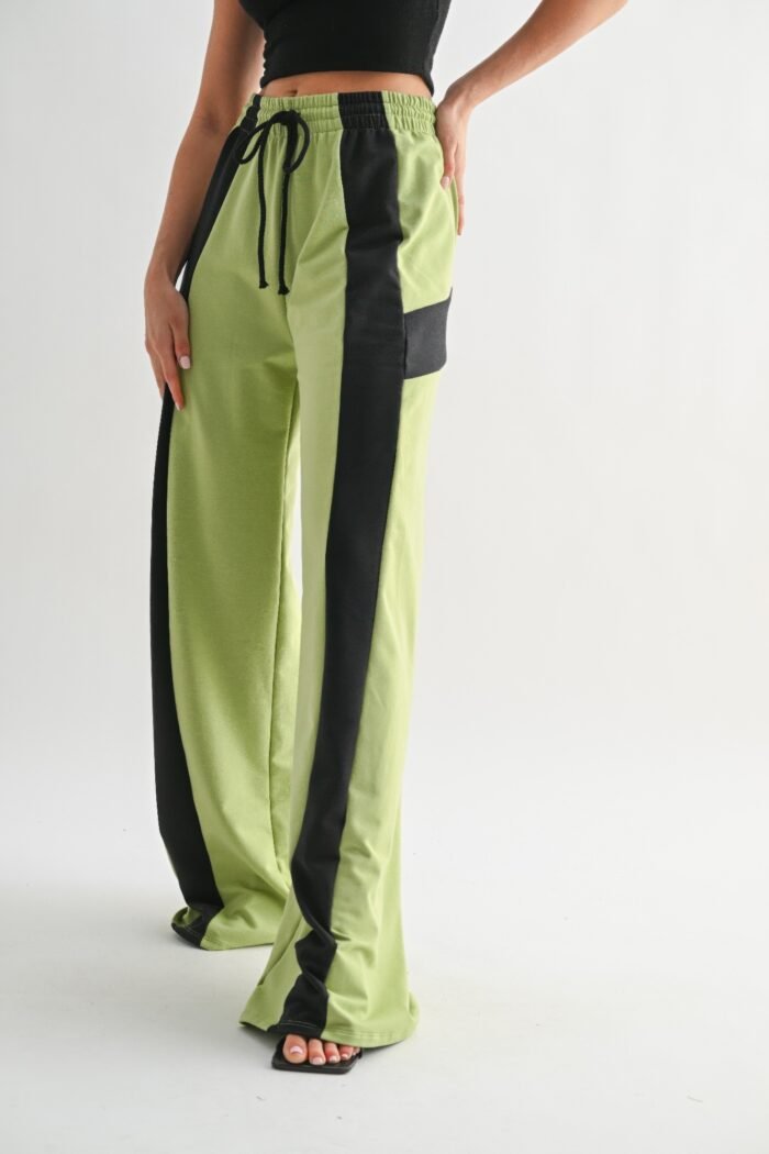 Color block wide leg lounge pants - image 6